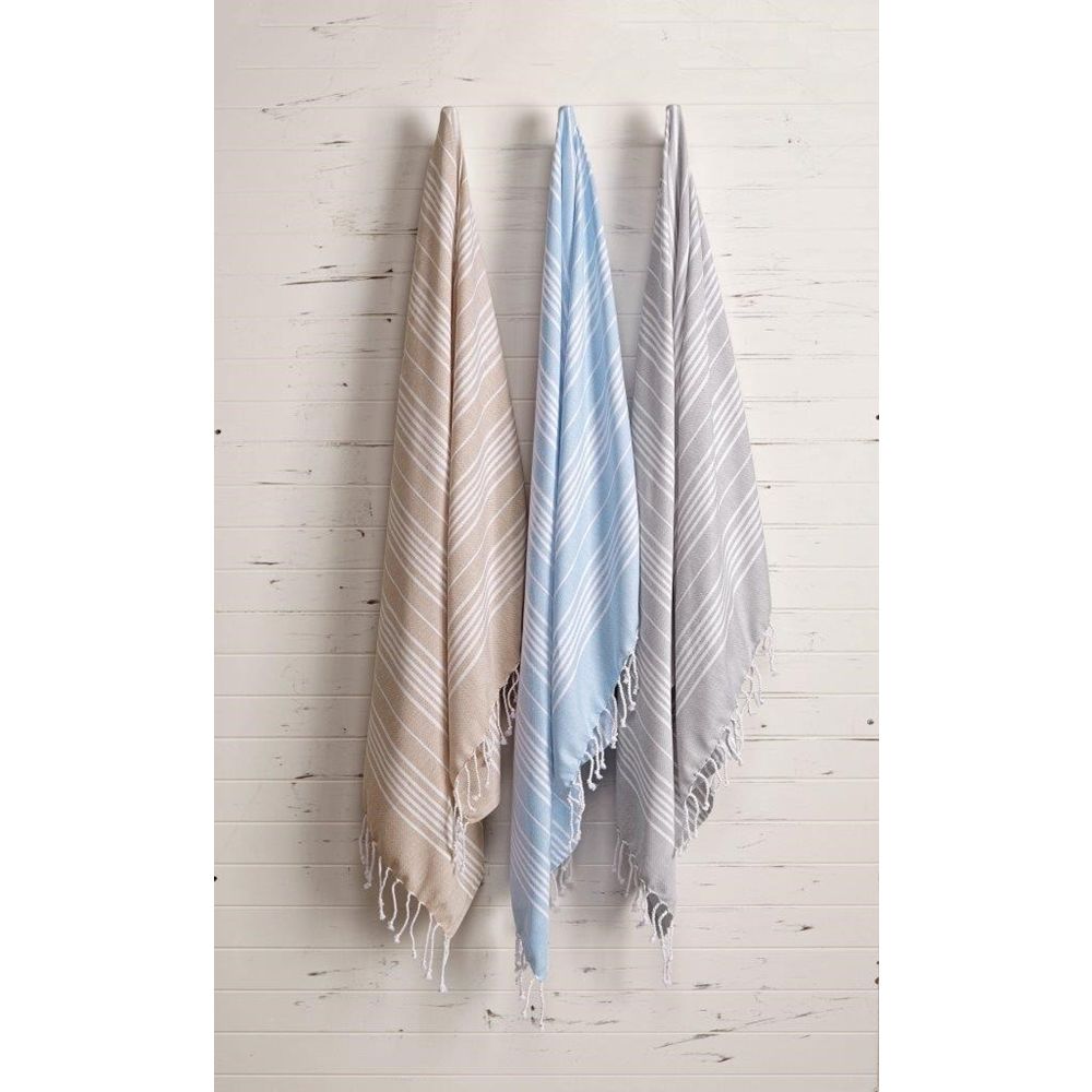 Boho Blanket, 100% Cotton Flat Weave, 40x68, Grey